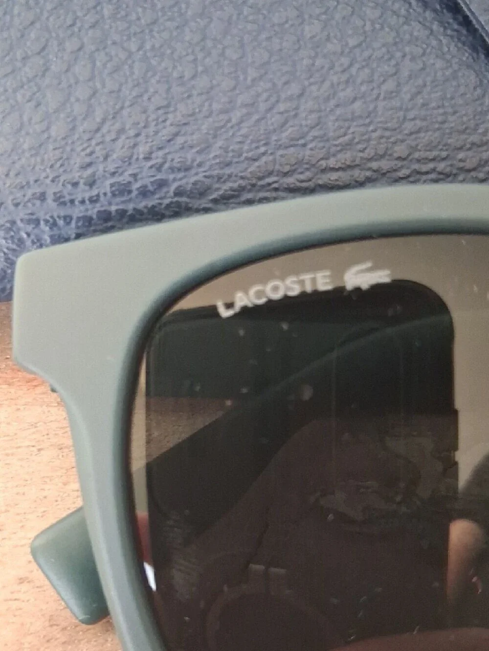 Lacoste Matte Dark Green Frame Sunglasses with Black Lenses